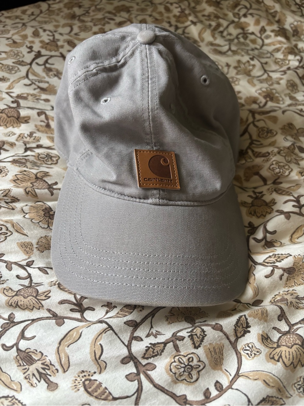 Carhartt Light Gray Canvas Logo Baseball Cap